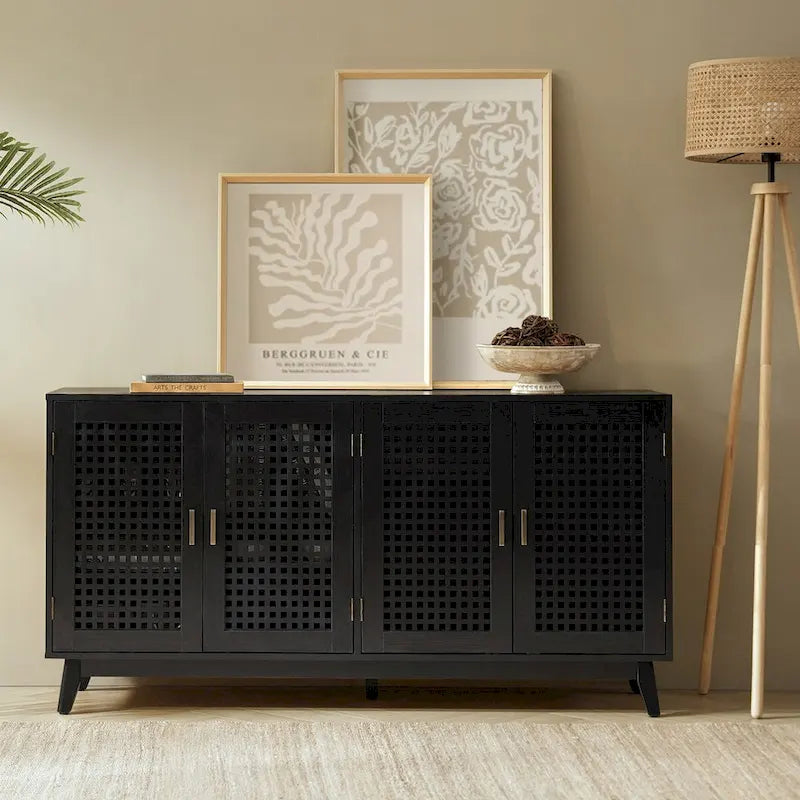 Credenza Alexis Contemporary 58Wide con gambe in legno massello di HULALA HOME