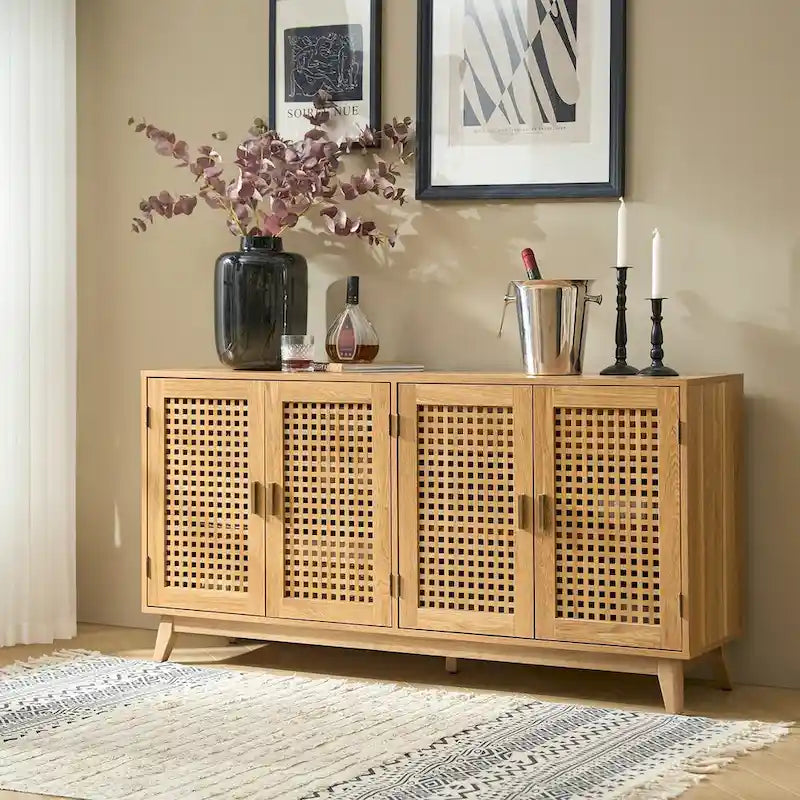 Credenza Alexis Contemporary 58Wide con gambe in legno massello di HULALA HOME