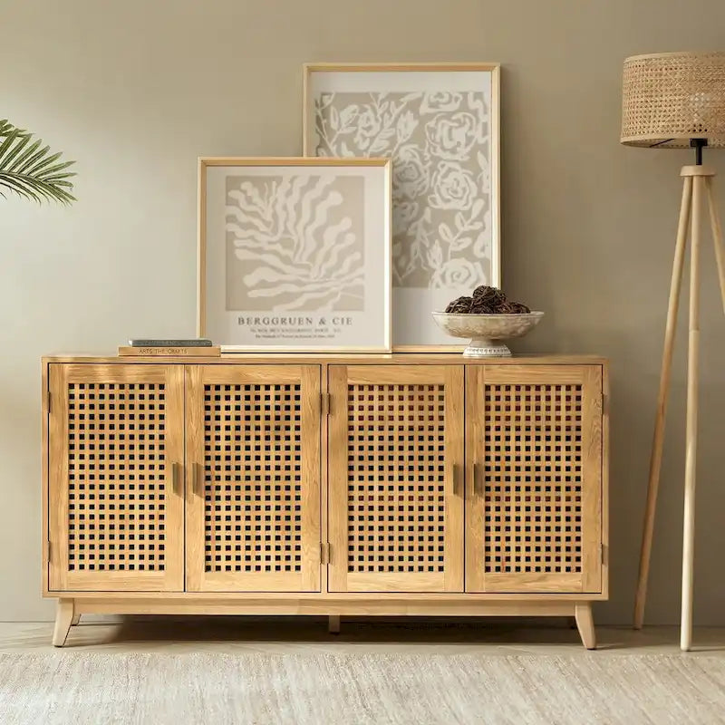 Credenza Alexis Contemporary 58Wide con gambe in legno massello di HULALA HOME