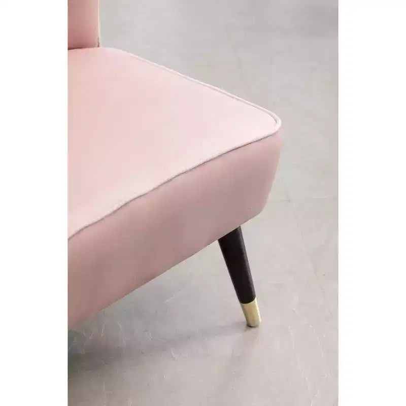 Roundhill Furniture Elon Contemporary Velvet Upholstered Accent Chair, Pink