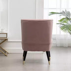 Roundhill Furniture Elon Contemporary Velvet Upholstered Accent Chair, Pink