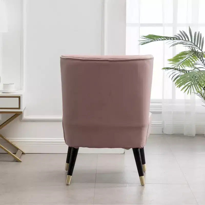 Roundhill Furniture Elon Contemporary Velvet Upholstered Accent Chair, Pink