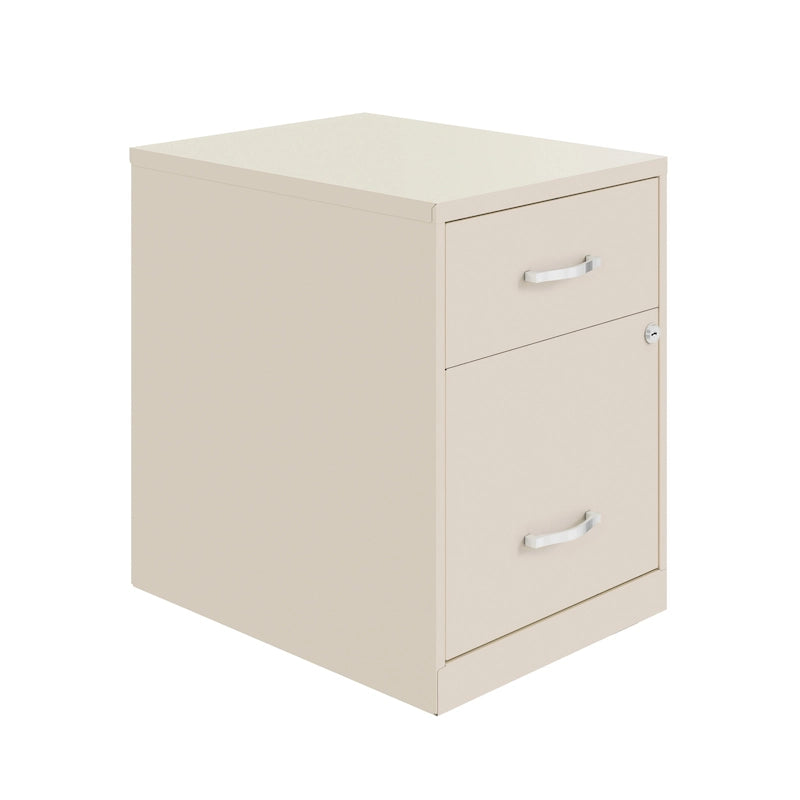 Space Solutions 18 Deep 2 Drawer Letter Width Vertical File Cabinet with Accessory Drawer