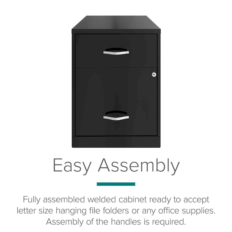 Space Solutions 18 Deep 2 Drawer Letter Width Vertical File Cabinet with Accessory Drawer