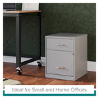 Space Solutions 18 Deep 2 Drawer Letter Width Vertical File Cabinet with Accessory Drawer