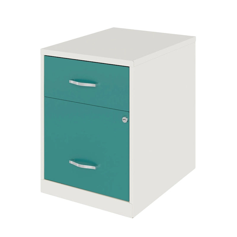 Space Solutions 18 Deep 2 Drawer Letter Width Vertical File Cabinet with Accessory Drawer