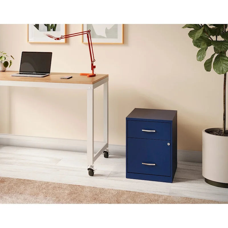 Space Solutions 18 Deep 2 Drawer Letter Width Vertical File Cabinet with Accessory Drawer
