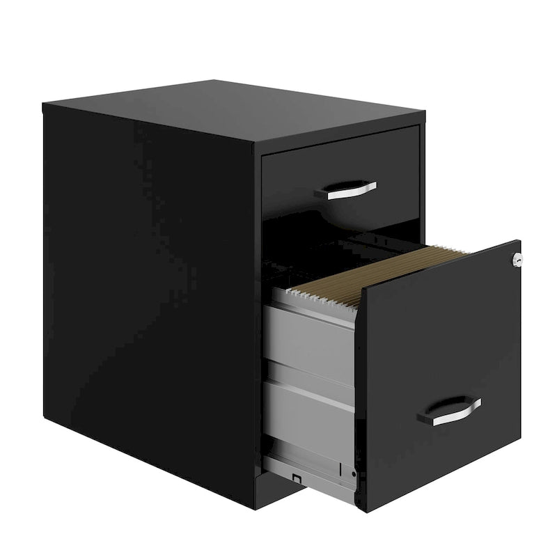 Space Solutions 18 Deep 2 Drawer Letter Width Vertical File Cabinet with Accessory Drawer