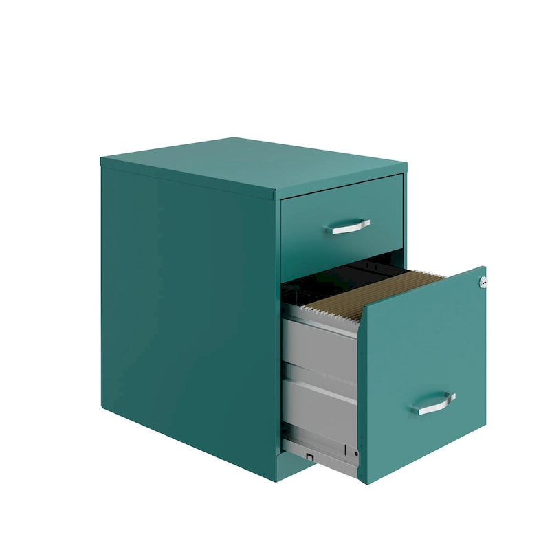 Space Solutions 18 Deep 2 Drawer Letter Width Vertical File Cabinet with Accessory Drawer