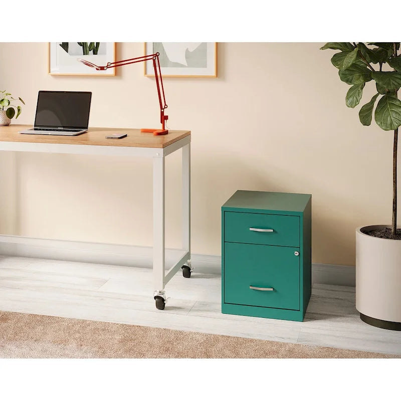 Space Solutions 18 Deep 2 Drawer Letter Width Vertical File Cabinet with Accessory Drawer