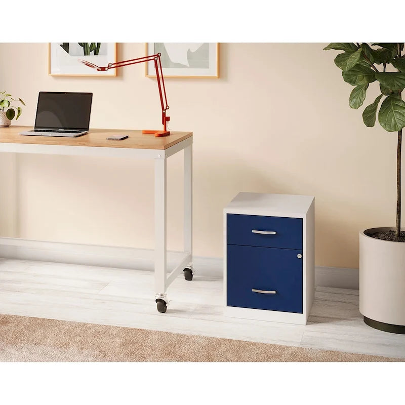 Space Solutions 18 Deep 2 Drawer Letter Width Vertical File Cabinet with Accessory Drawer