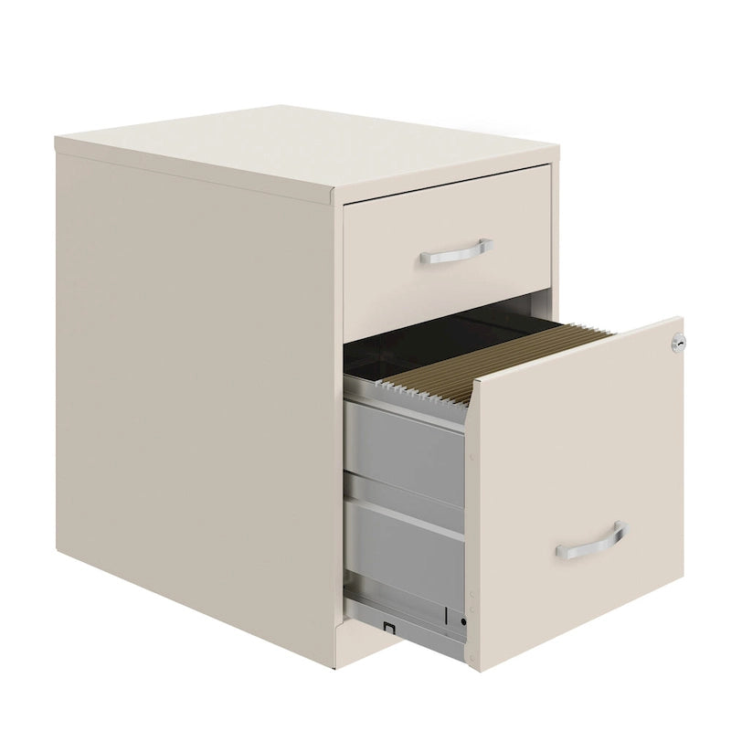 Space Solutions 18 Deep 2 Drawer Letter Width Vertical File Cabinet with Accessory Drawer