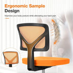 Comfy PU Leather Upholstered Office Chair, Home Desk Chair with Arms & Adjustable Swivel