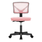 Comfy PU Leather Upholstered Office Chair, Home Desk Chair with Arms & Adjustable Swivel