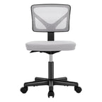 Comfy PU Leather Upholstered Office Chair, Home Desk Chair with Arms & Adjustable Swivel
