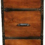 AA Warehousing Credenza rustica artigianale in legno massello a 4 cassetti