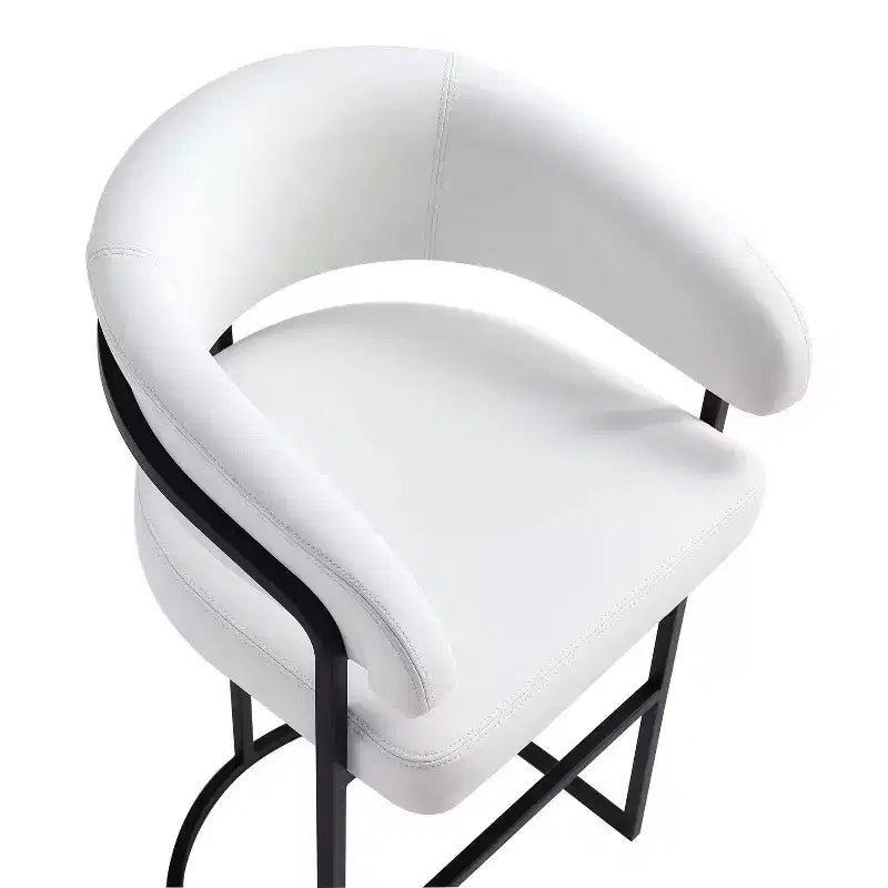 Sgabello da bar Manhattan Comfort Augusta moderno imbottito in similpelle, altezza bancone