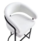 Sgabello da bar Manhattan Comfort Augusta moderno imbottito in similpelle, altezza bancone