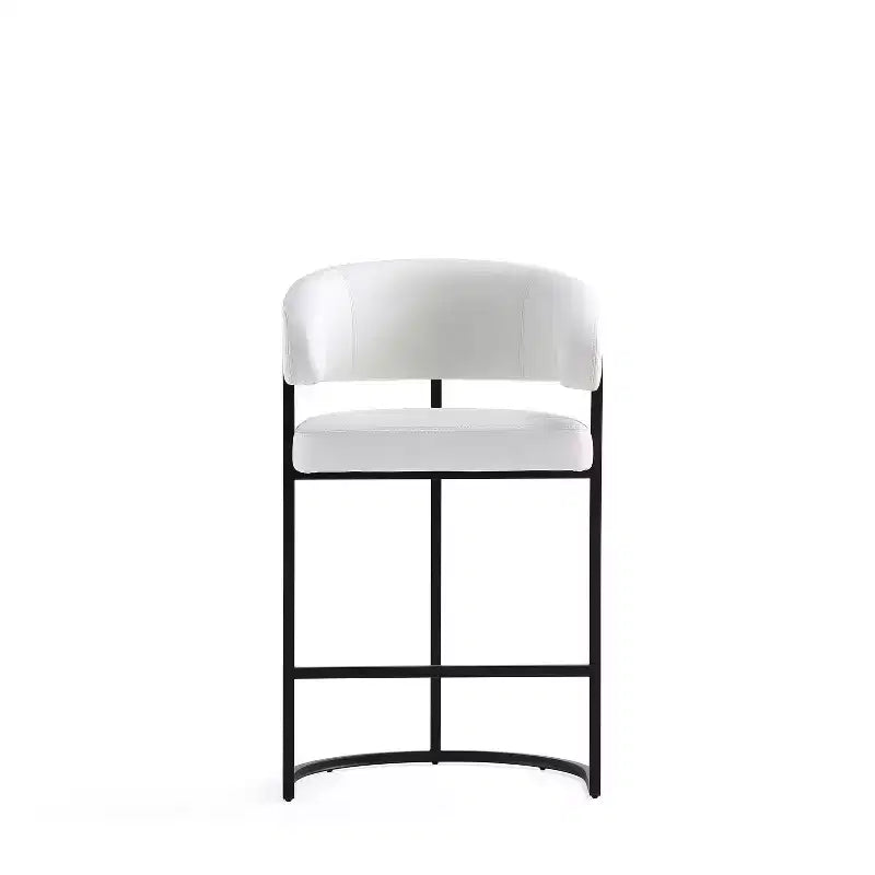 Sgabello da bar Manhattan Comfort Augusta moderno imbottito in similpelle, altezza bancone