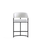 Sgabello da bar Manhattan Comfort Augusta moderno imbottito in similpelle, altezza bancone