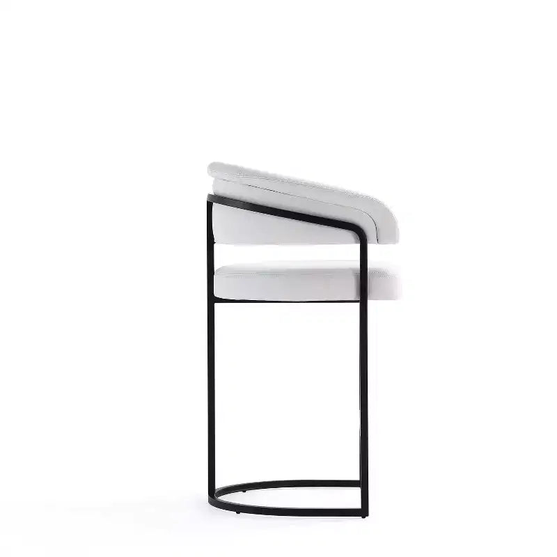 Sgabello da bar Manhattan Comfort Augusta moderno imbottito in similpelle, altezza bancone