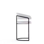 Sgabello da bar Manhattan Comfort Augusta moderno imbottito in similpelle, altezza bancone