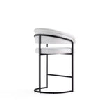 Sgabello da bar Manhattan Comfort Augusta moderno imbottito in similpelle, altezza bancone