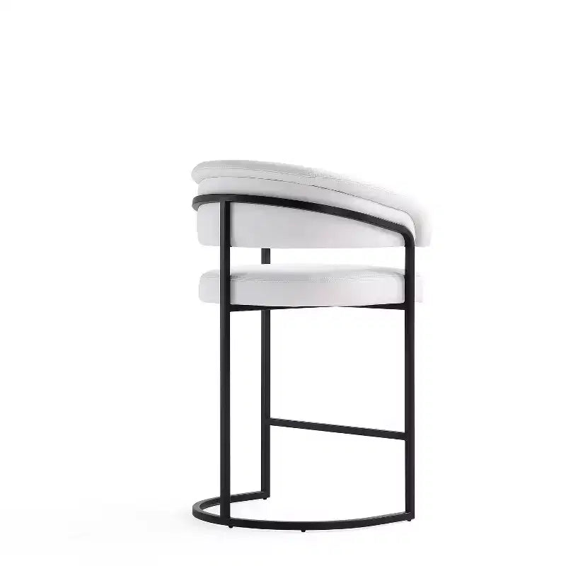 Sgabello da bar Manhattan Comfort Augusta moderno imbottito in similpelle, altezza bancone