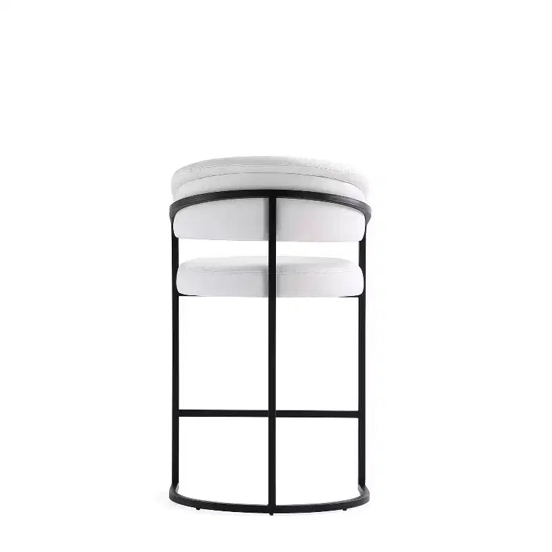 Sgabello da bar Manhattan Comfort Augusta moderno imbottito in similpelle, altezza bancone