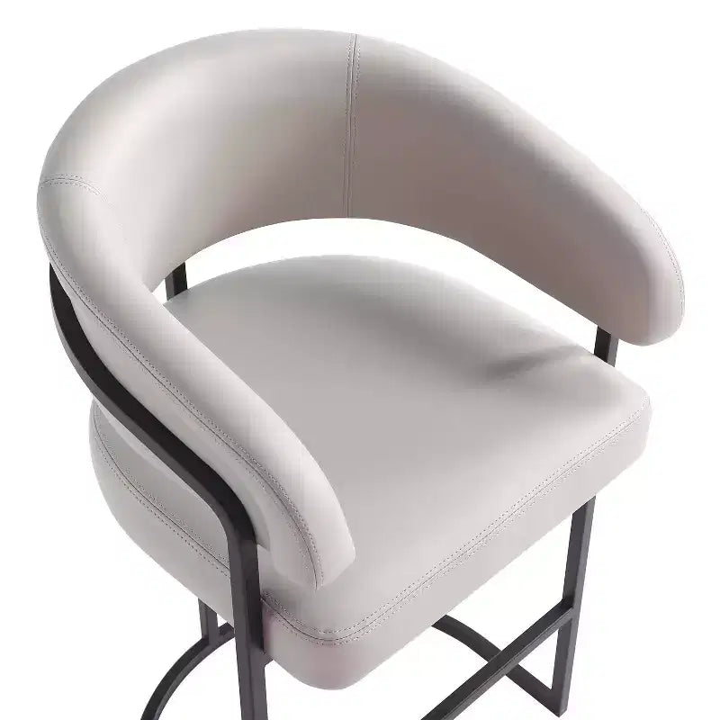 Sgabello da bar Manhattan Comfort Augusta moderno imbottito in similpelle, altezza bancone