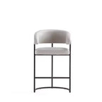 Sgabello da bar Manhattan Comfort Augusta moderno imbottito in similpelle, altezza bancone