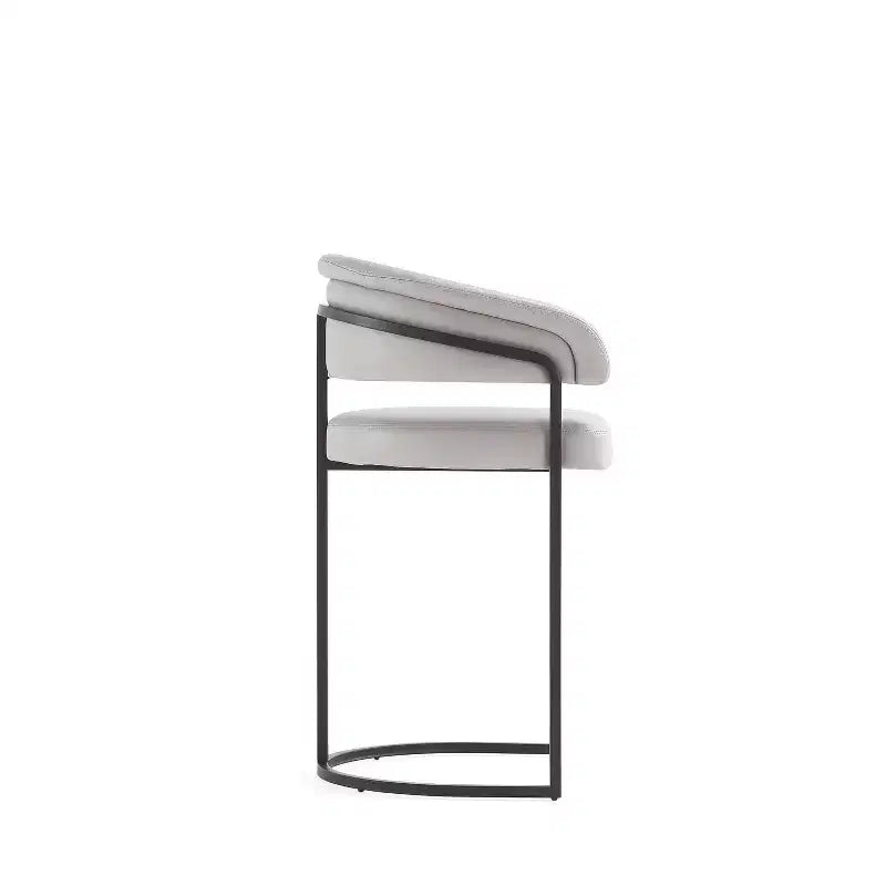Sgabello da bar Manhattan Comfort Augusta moderno imbottito in similpelle, altezza bancone