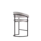 Sgabello da bar Manhattan Comfort Augusta moderno imbottito in similpelle, altezza bancone