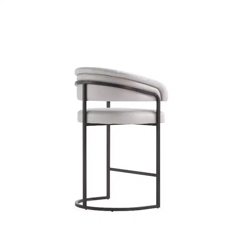 Sgabello da bar Manhattan Comfort Augusta moderno imbottito in similpelle, altezza bancone