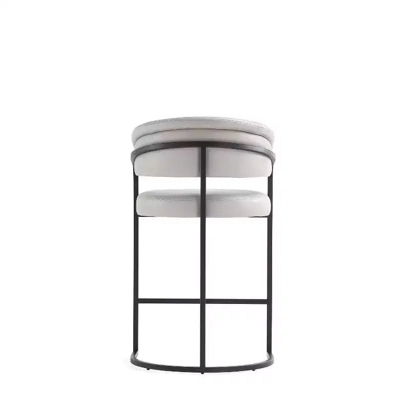 Sgabello da bar Manhattan Comfort Augusta moderno imbottito in similpelle, altezza bancone