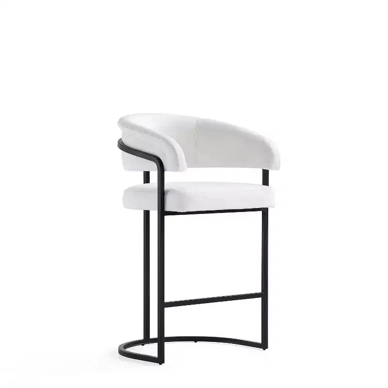 Sgabello da bar Manhattan Comfort Augusta moderno imbottito in similpelle, altezza bancone