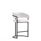 Sgabello da bar Manhattan Comfort Augusta moderno imbottito in similpelle, altezza bancone