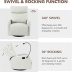 Modern Small Rocking Swivel Recliner Chair