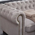 Chesterfield Linen Fabric Sofa