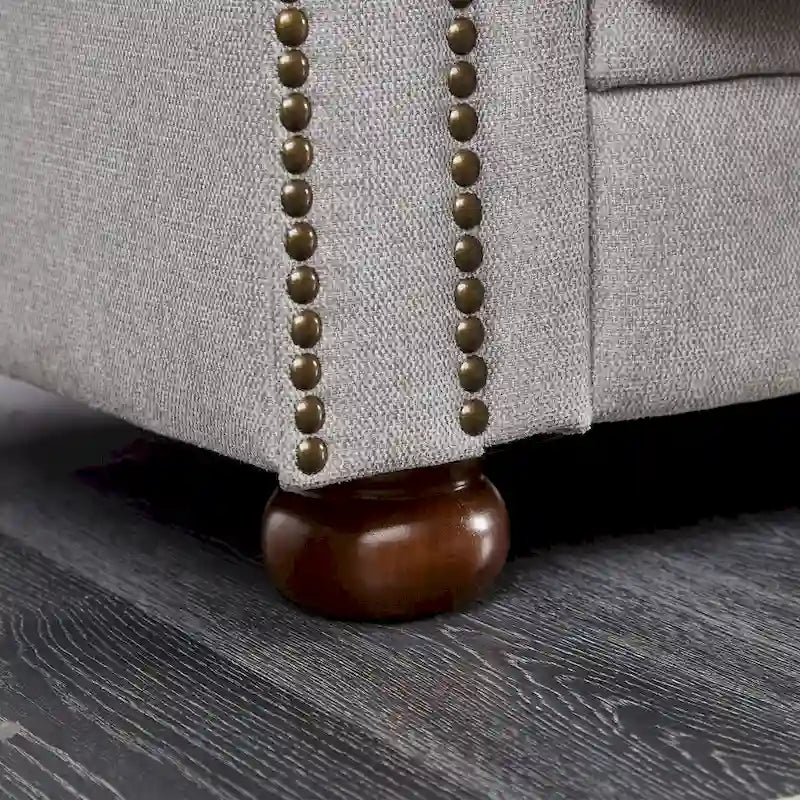 Chesterfield Linen Fabric Sofa