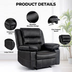 Breathable Leather Massage Recliner Chair Manual Living Room Reclining Sofa