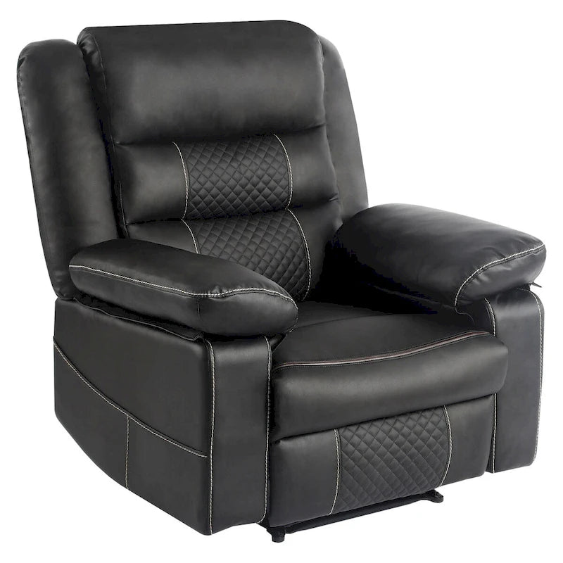 Breathable Leather Massage Recliner Chair Manual Living Room Reclining Sofa