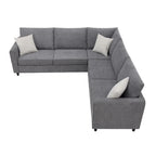Divano Sezionale a L Moderno Imbottito da 91 pollici con Tre Cuscini - 91 L x 91 P x 33,5 A