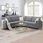 Divano Sezionale a L Moderno Imbottito da 91 pollici con Tre Cuscini - 91 L x 91 P x 33,5 A