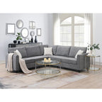 Divano Sezionale a L Moderno Imbottito da 91 pollici con Tre Cuscini - 91 L x 91 P x 33,5 A