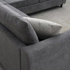 Divano Sezionale a L Moderno Imbottito da 91 pollici con Tre Cuscini - 91 L x 91 P x 33,5 A
