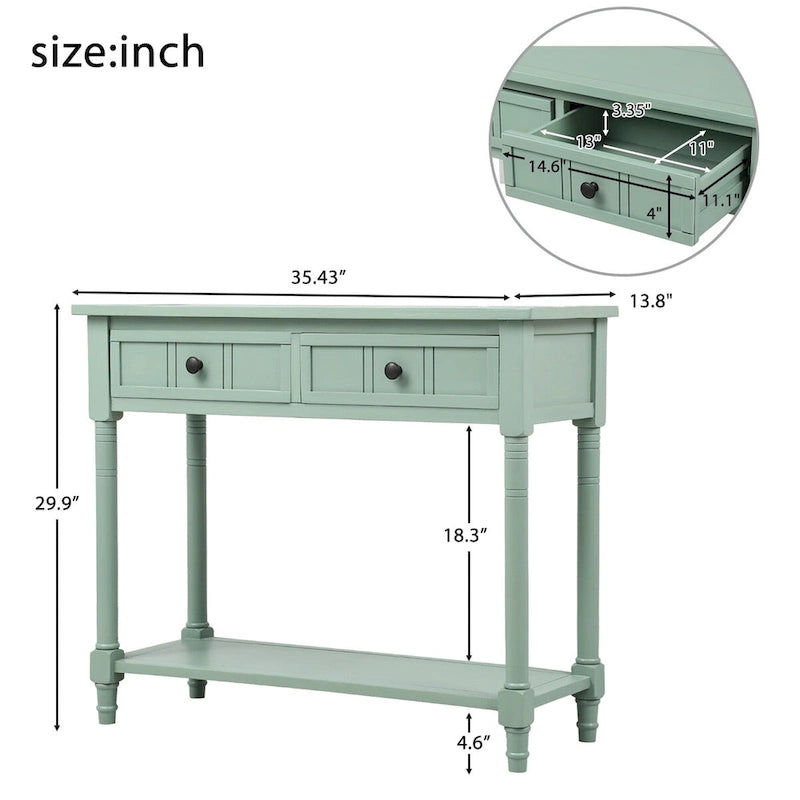 Consolle con 2 Cassetti e Ripiano Inferiore Serie Daisy