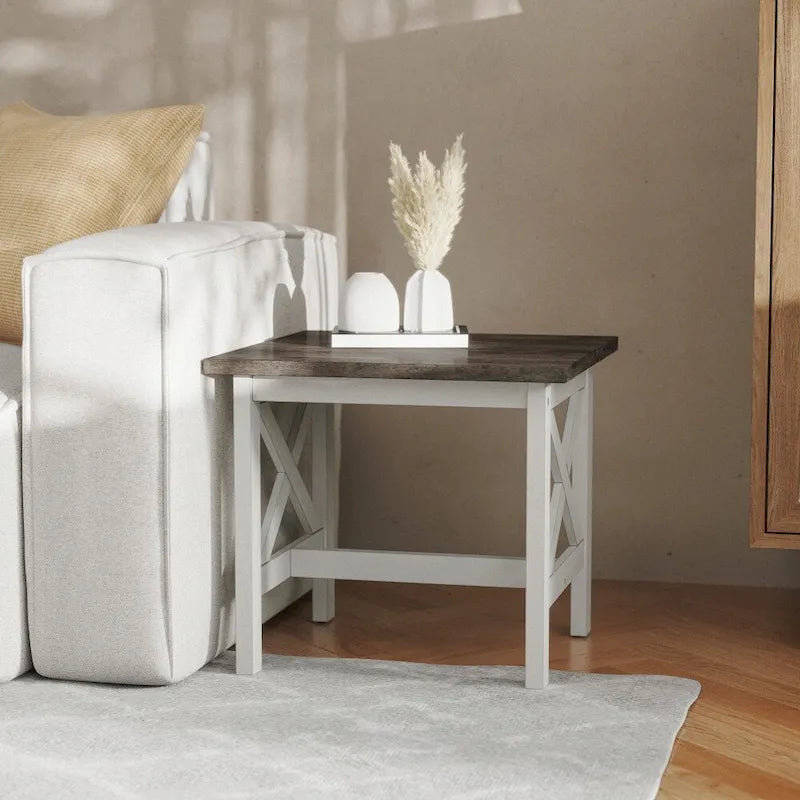 Solid Wood Traditional Farmhouse End Table