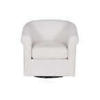 Moriarty Bone Fabric Accent Swivel Chair