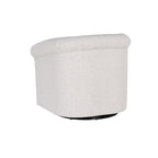 Moriarty Bone Fabric Accent Swivel Chair